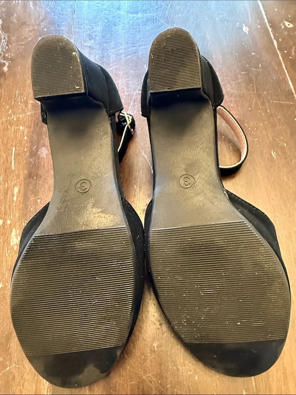 Black Ankle Strap girls kids heels